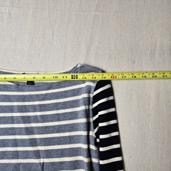 J.Crew Women’s XS Multicolor Stripe Cotton Blend Stretch Top Blouse - Picture 5 of 7